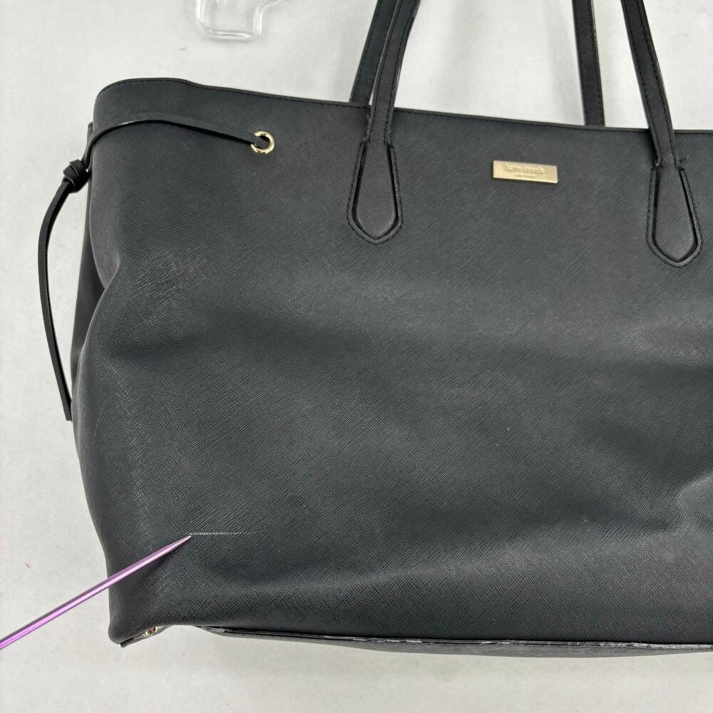Kate Spade Tote Bag Black Ari Laurel Way Saffiano Leather Large Shoulder Handbag - Picture 5 of 15